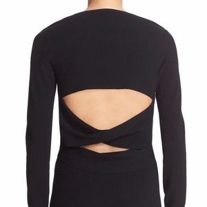 NWT $325 A.L.C. 'Rex' Cutout Back Knit Top in Black - size XS!